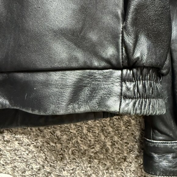 Vtg 90s Y2K Wilsons Pelle Studio Leather Thinsulate Lined Bomber Jacket Mens XLT - Picture 16 of 16
